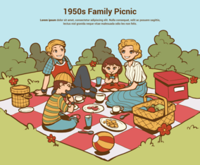 1950s Family Picnic