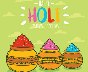 Hand Drawn Holi Festival Vector