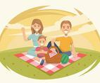 1950s Family Picnic Vectors