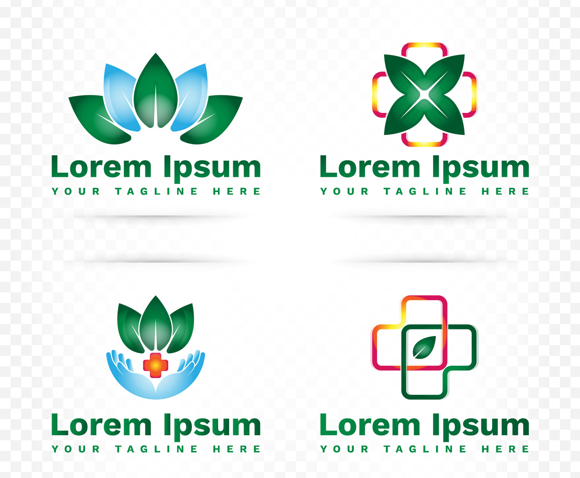 Medicine And Pharmacy Modern Logo Design Set