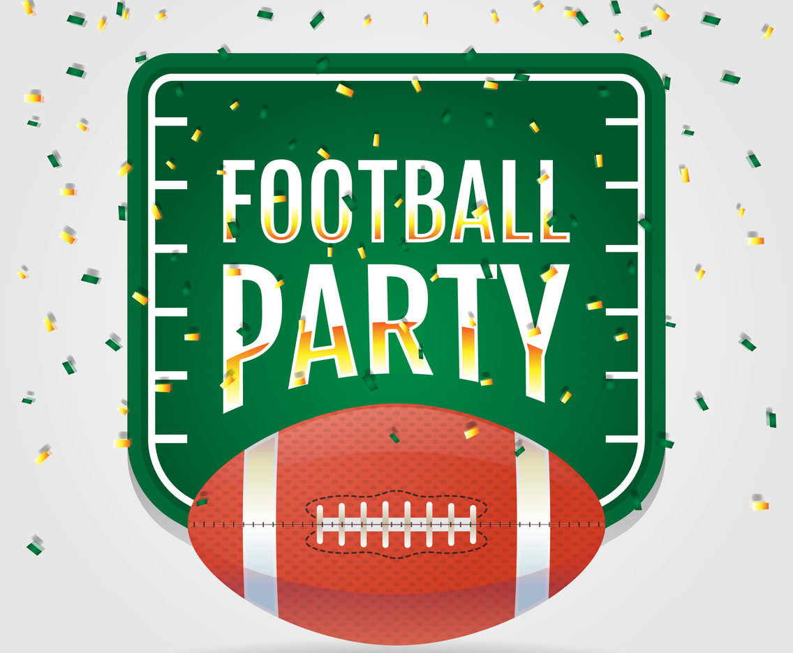 Football party invitation background