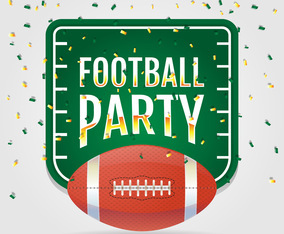 Football party invitation background