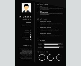 Corporate Resume Template Vector