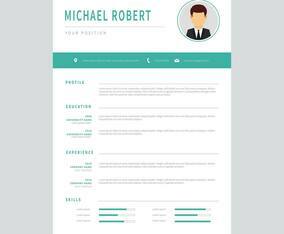 Corporate Resume Template Vector
