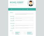 Corporate Resume Template Vector