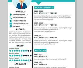 Minimalis Corporate Resume Template Illustration