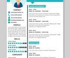 Minimalis Corporate Resume Template Illustration