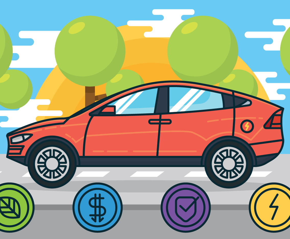 Electric car vector