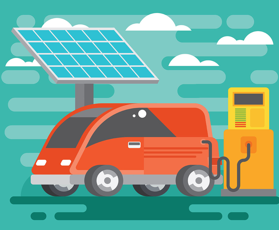 Electric Car Illustration