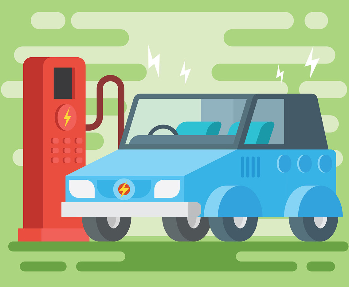 Electric Car Illustration
