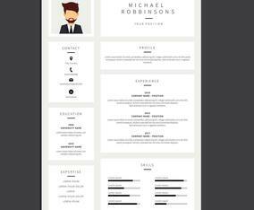 Corporate Resume Template Vector