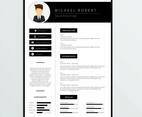 Corporate Resume Template Vector