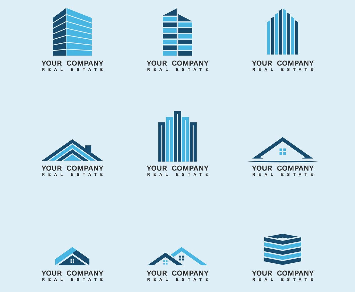 Building Property Town Logos Set