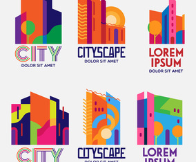 City Scape Logos Set