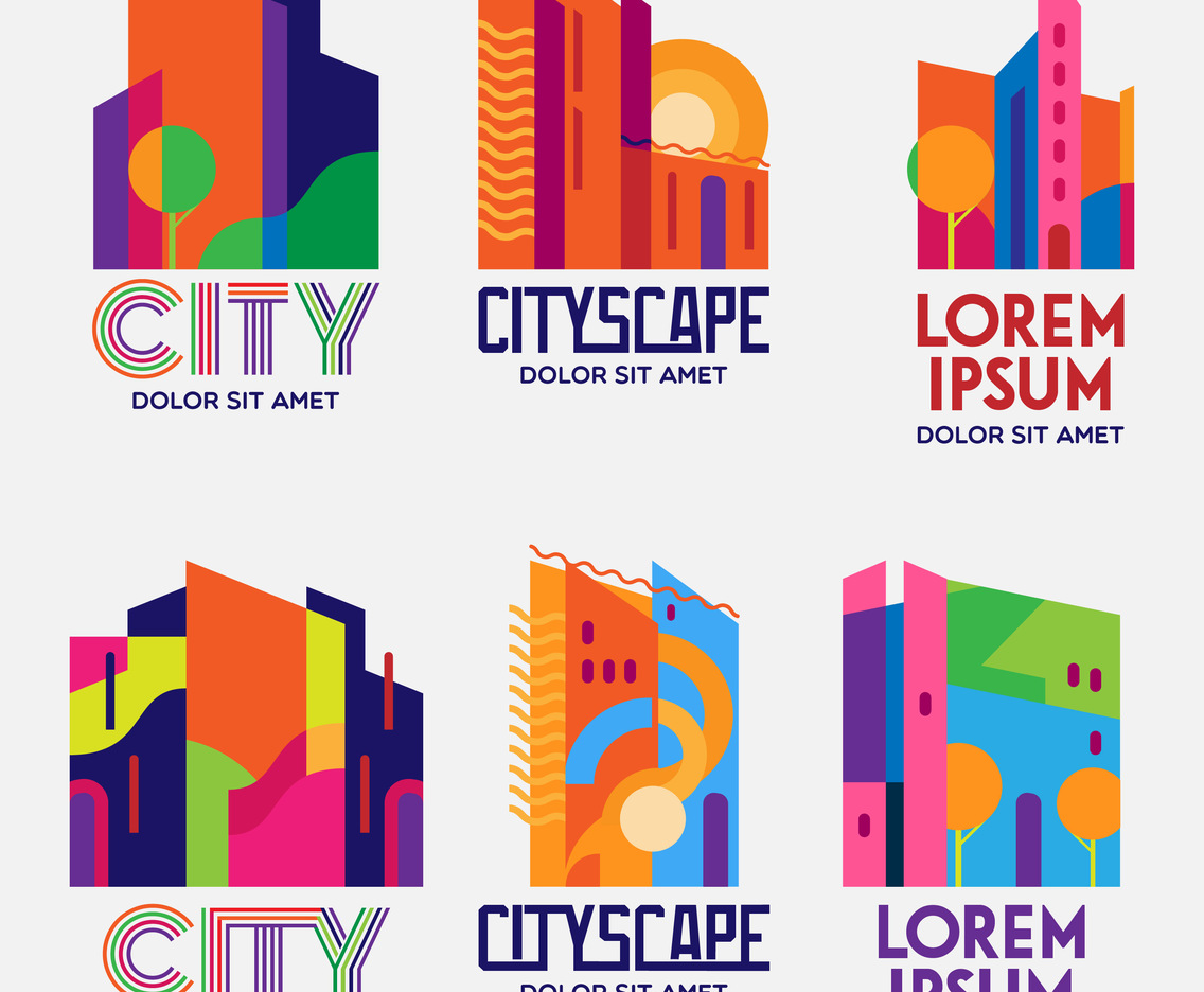 City Scape Logos Set