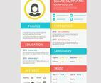 Flat Color Full Cv or Resume Company