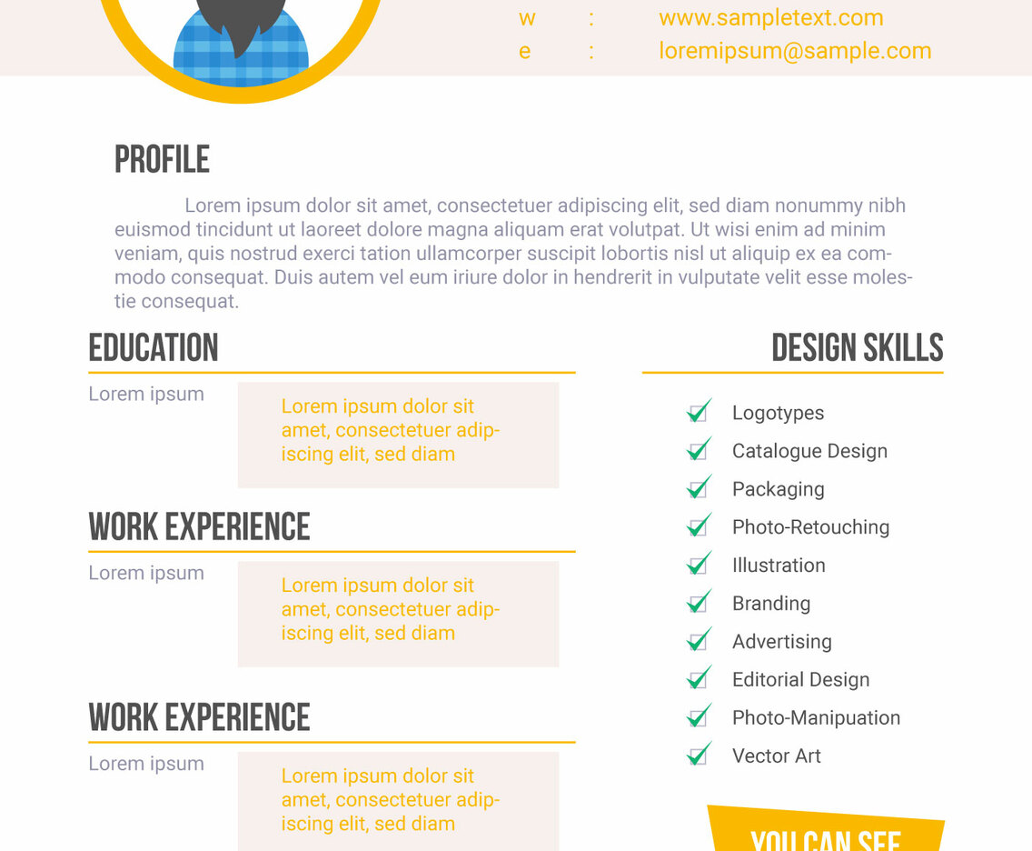 Unique Curriculum Vitae Graphic Designer Vectors