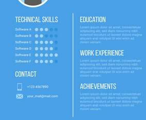 Unique Curriculum Vitae Graphic Designer Vectors