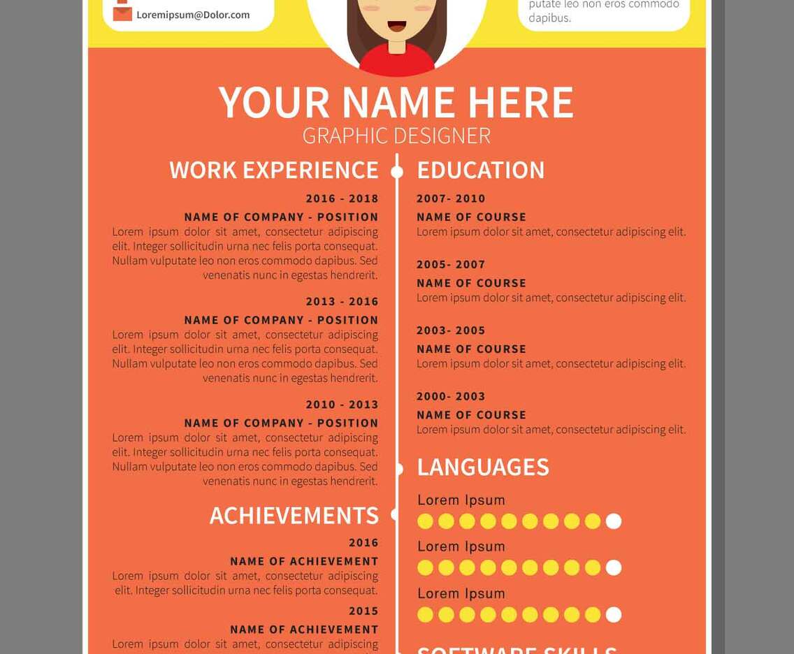 graphic designer resume Template