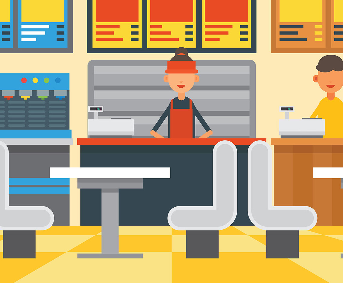Food Court Illustration