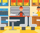 Food Court Illustration
