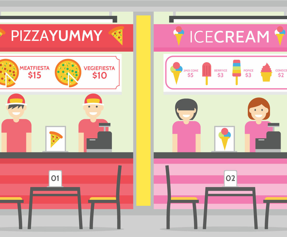 Food court vector