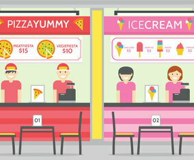 Food court vector