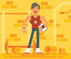 Stylish Fitness Trainer Illustration
