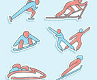 Winter Olympics Korea Sticker Vector