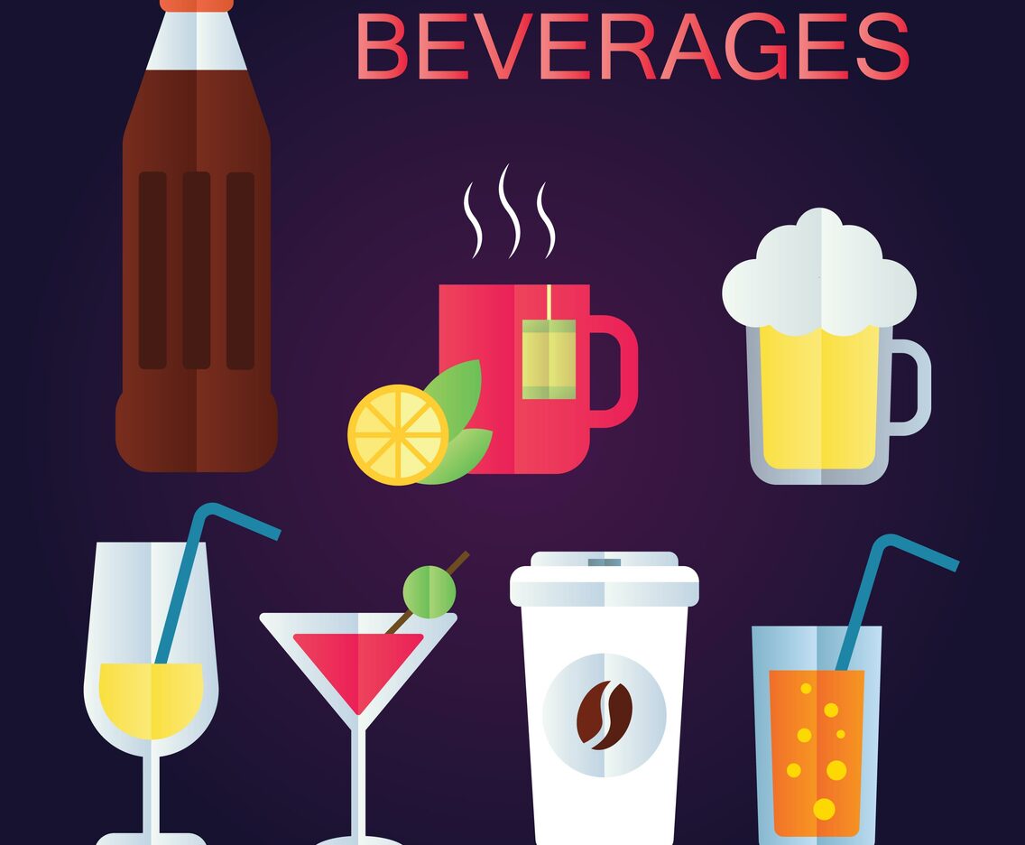 Beverages Flat Vector