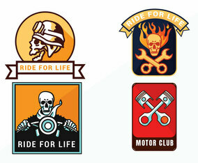 Vintage Motorcycle Emblem Vector Pack