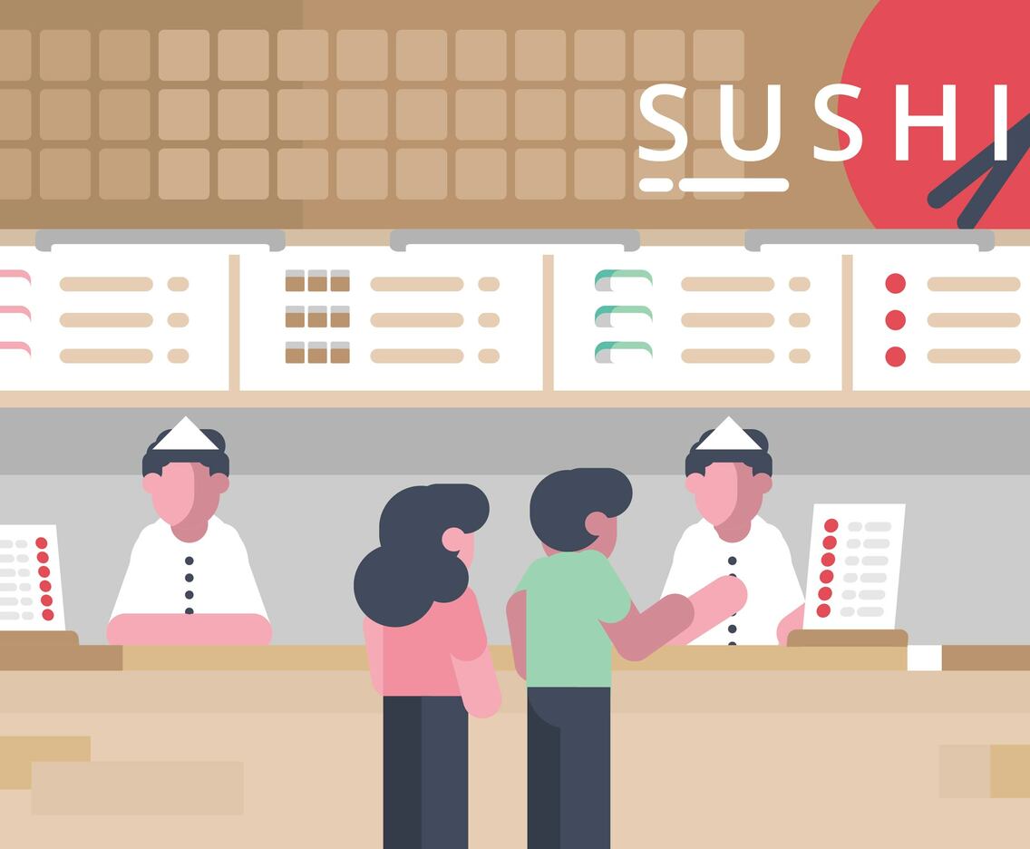 Food Court Illustration