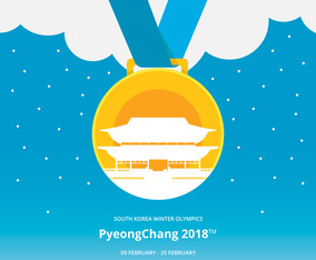 Gold Medals Winter Olympics Korea Illustration PyeongChang 2018
