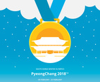 Gold Medals Winter Olympics Korea Illustration PyeongChang 2018