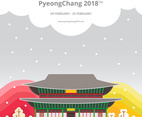 Winter Olympics Korea Illustration. PyeongChang 2018 Tagline Concept
