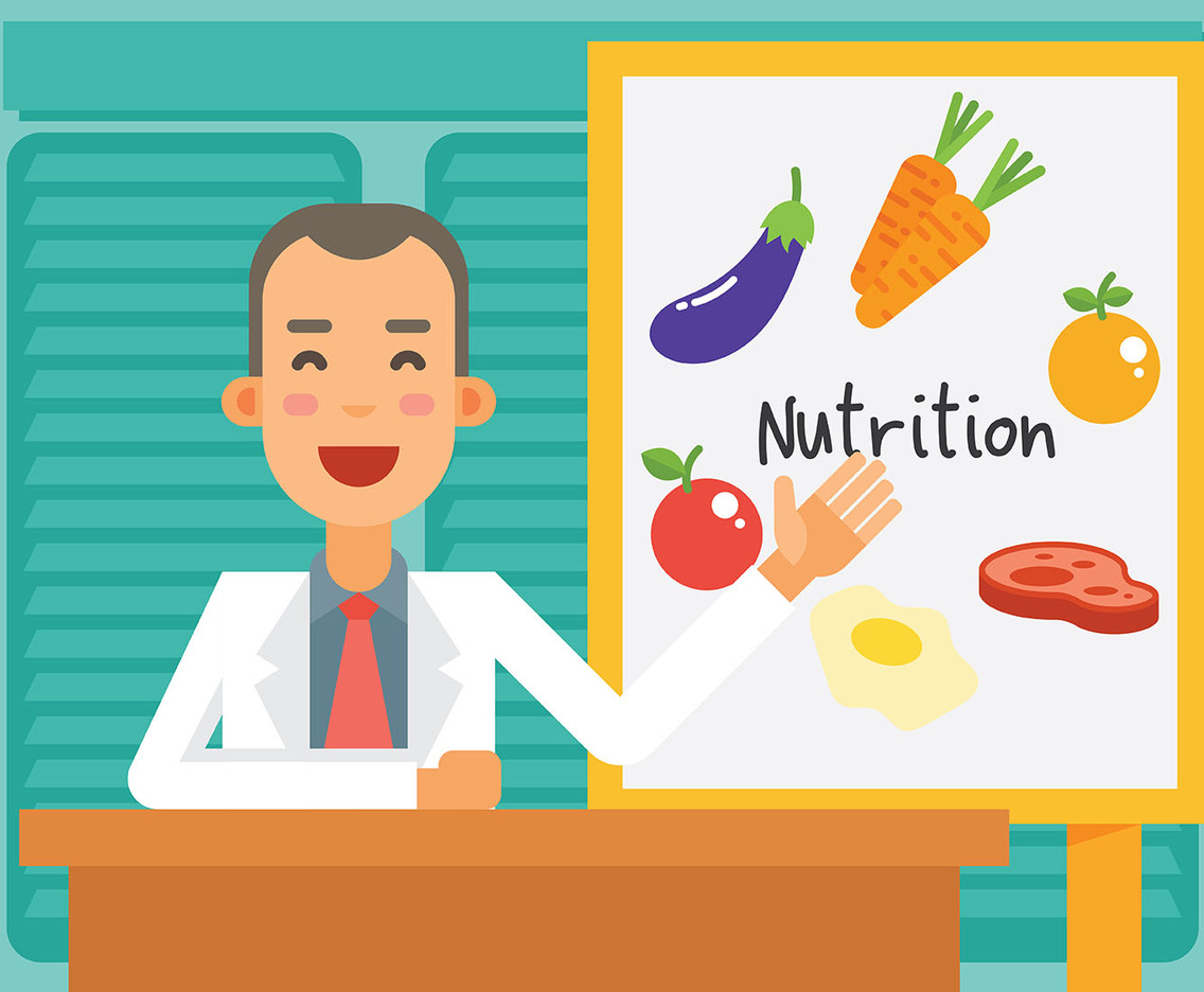 Cheerful Nutritionist Illustration