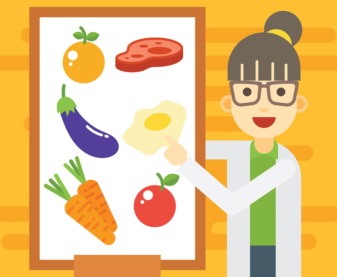 Cheerful Nutritionist Illustration