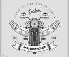 Vintage Motorcycle Emblem Vector