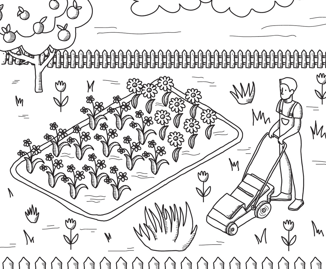 Black White Background Of A Farmer