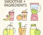 Smoothie and Ingredients Vector