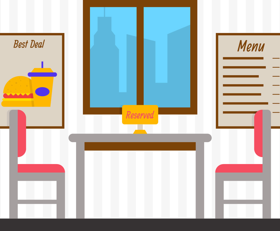 Unique Food Court Vectors