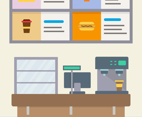 Unique Food Court Vectors