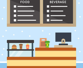 Unique Food Court Vectors