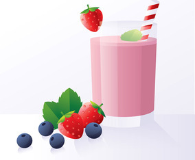 Berries Smoothie Vector
