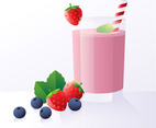 Berries Smoothie Vector