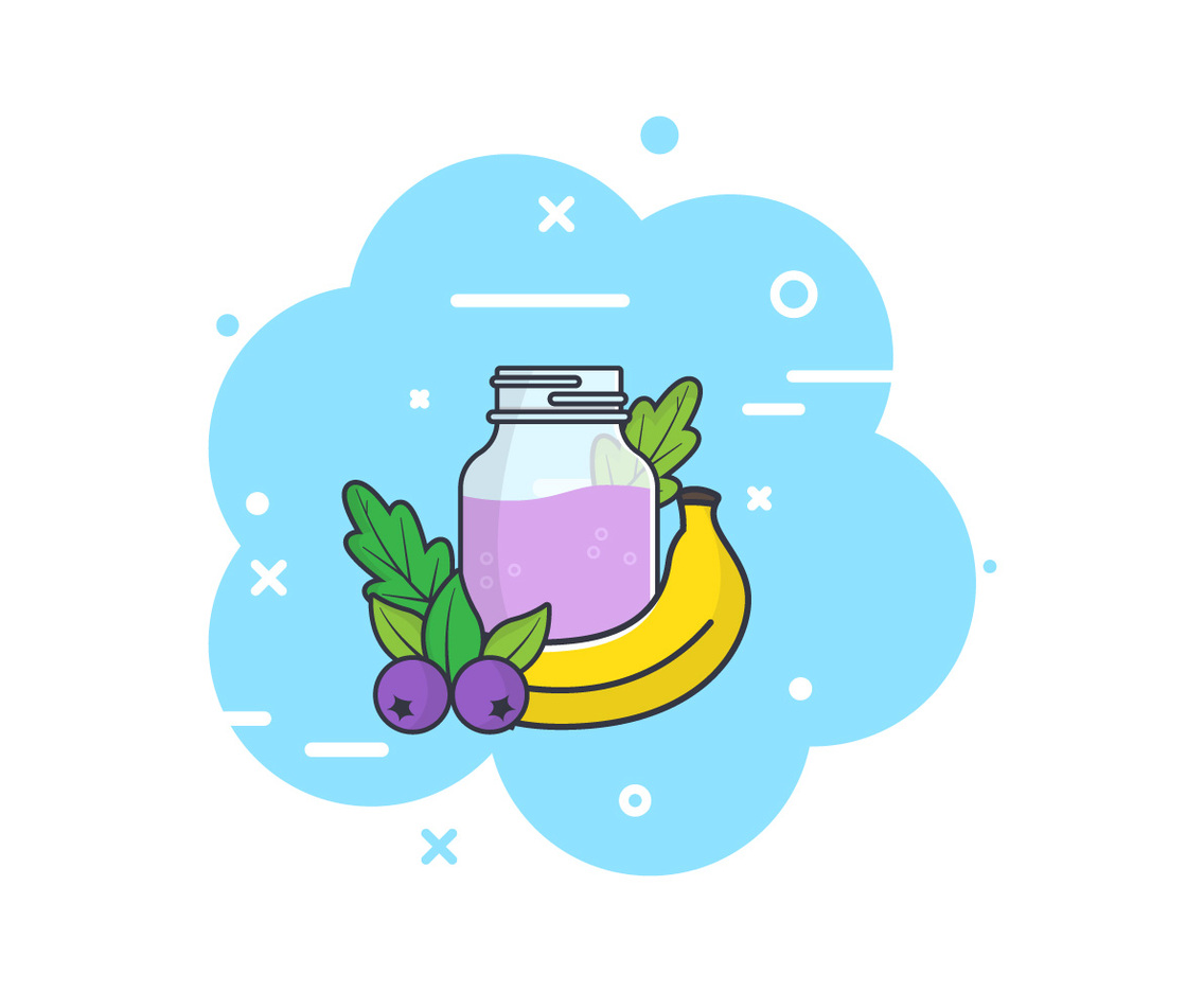 Smoothie  Ingredients Background Illustrations