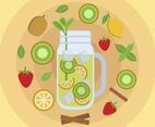 Flat Detox Vector Illustration