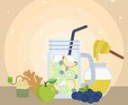 Flat Detox Vector Illustration