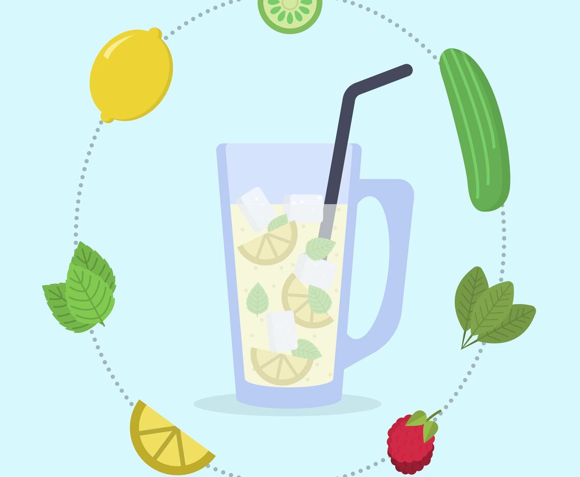 Flat Detox Vector Illustration