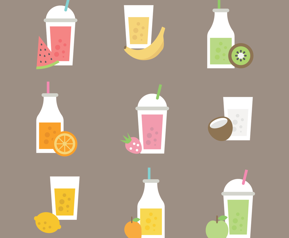 Set Of Different Kind Of Smoothies